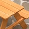Gardenised Wooden Kids Outdoor Picnic Table for Garden and Backyard, Stained QI004477 - alternate 6